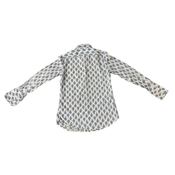 NILI LOTAN NL SHIRT - BLUE/WHITE PAISLEY - Picture 3 of 6